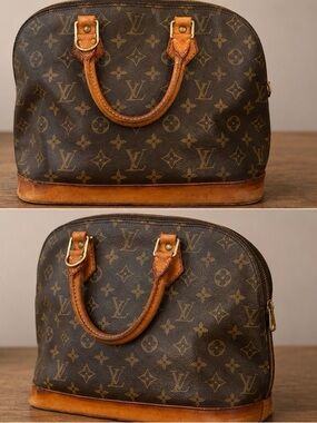 Louis Vuitton Monogram Canvas Satchel with Vachetta Trim